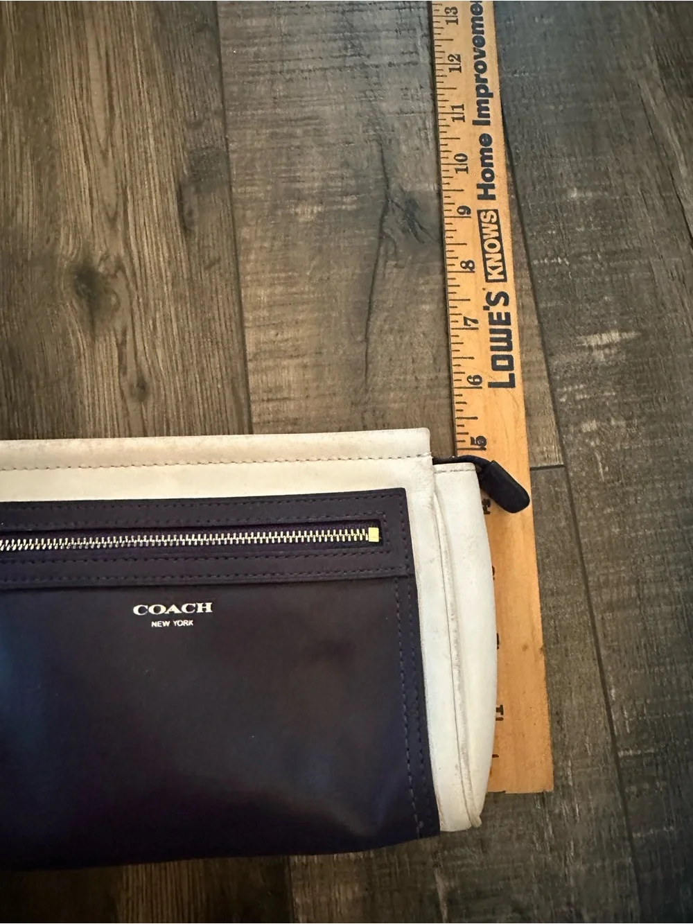 Coach Legacy Colorblock Large Clutch White, Purple & Yellow